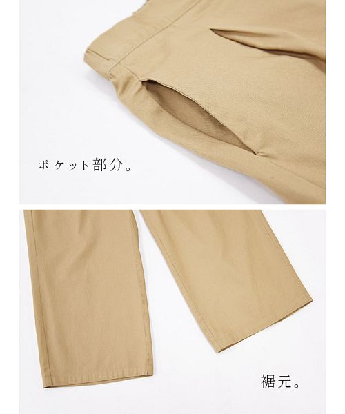 アンドイット and it_ ワイドパンツ レディース 春 ディージーワイ D*g*y コットンツイルウエストタックワイドパンツ【M】【L】【LL】【3L】春夏 ボトムス パンツ ベージュ  （52ネイビー） 52ネイビー