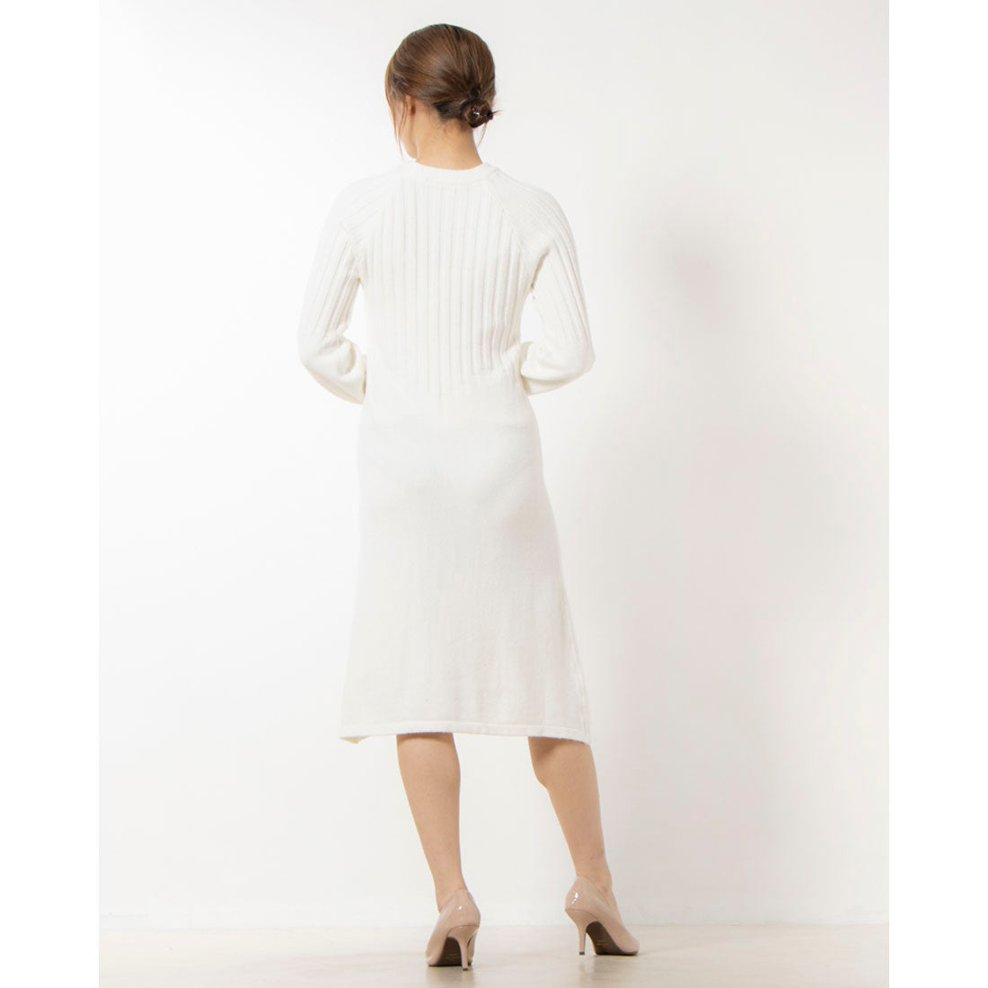 &amp;plus French-style knit dress