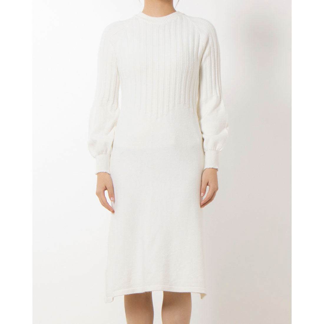 &amp;plus French-style knit dress