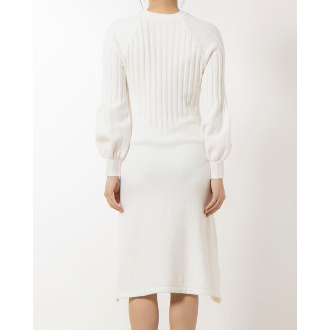 &amp;plus French-style knit dress