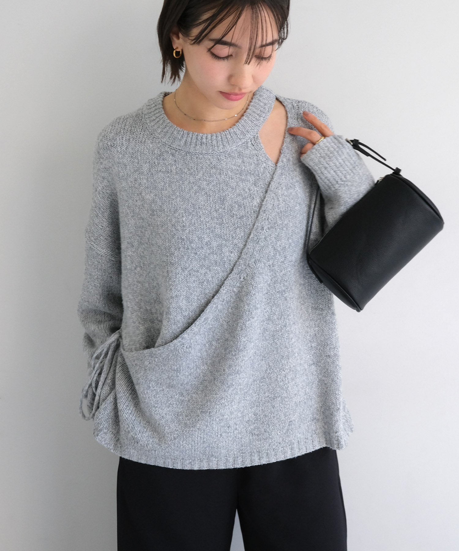 アンドミー andme 2way ミニ ショルダー バッグ evernavy エバーネイビー （ブラック） ブラック