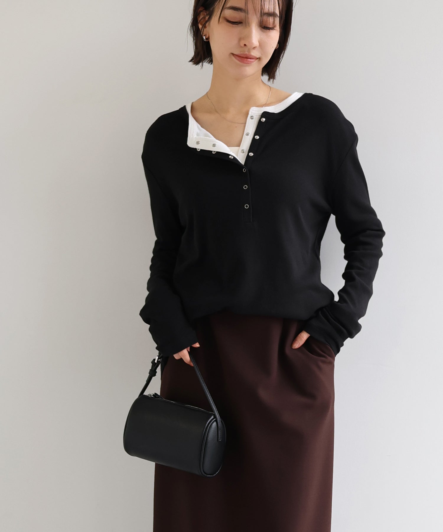 アンドミー andme 2way ミニ ショルダー バッグ evernavy エバーネイビー （ブラック） ブラック