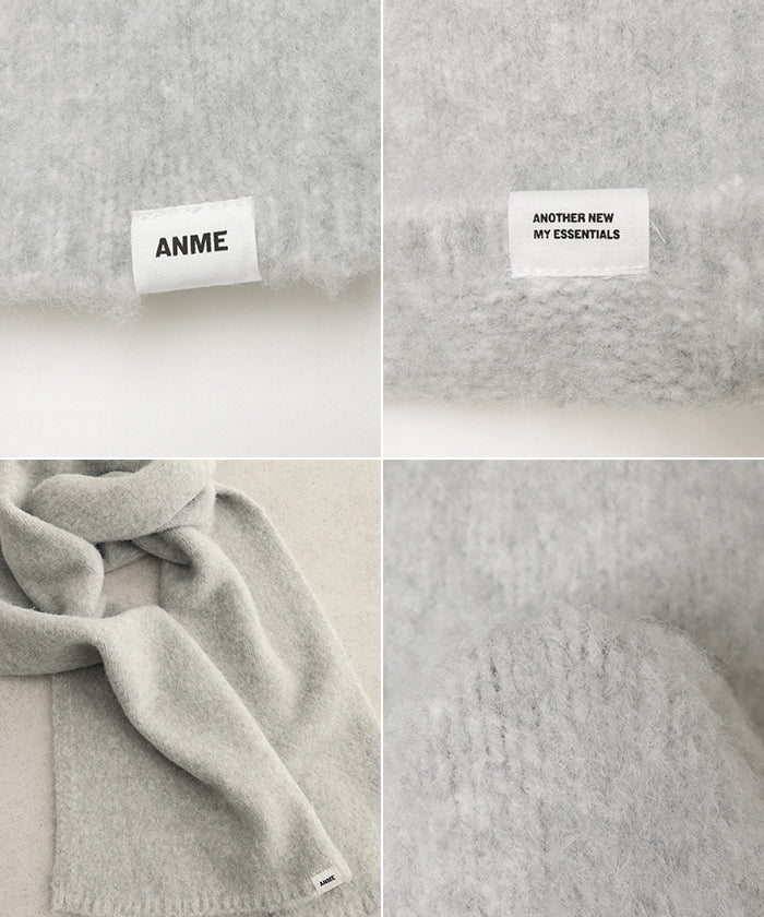 アンドミー andme 羊毛混合 摩海亞似 長款 圍巾