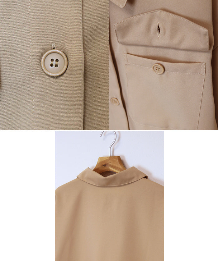 Andme Andme U-3/Stretch不銹色襯衫夾克