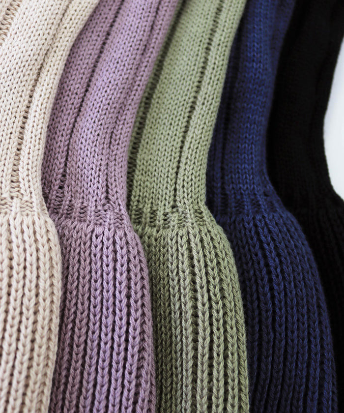 andme G-8/Ribbed knit cami dress with ruffled hem