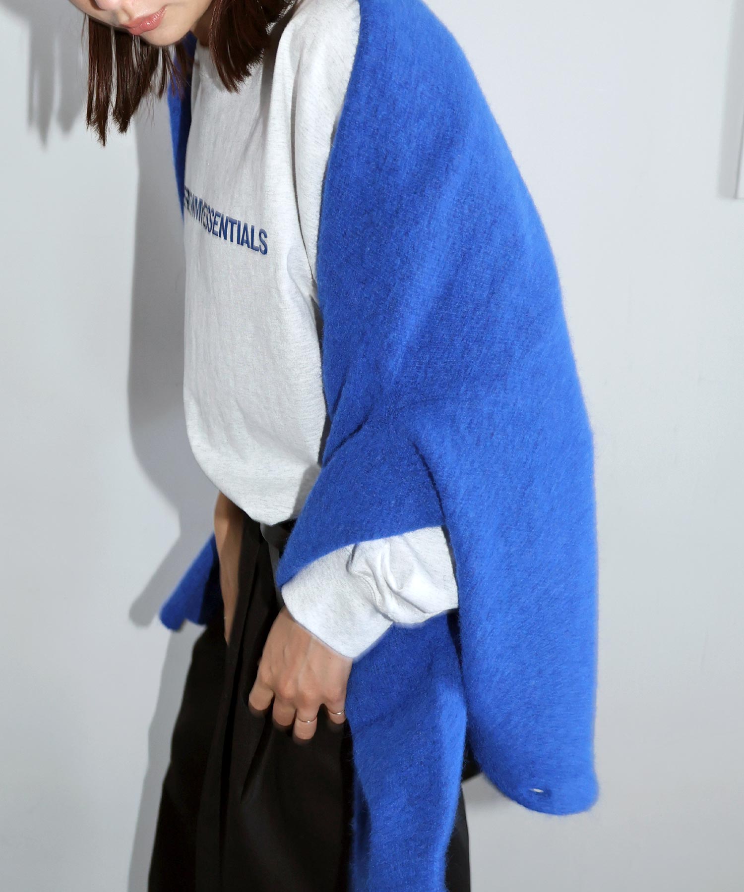アンドミー andme モヘアライク Vネック ニット カーディガン