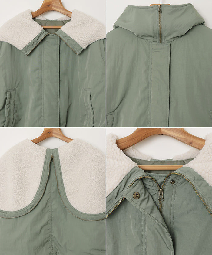 アンドミー andme N2-B ショート丈 中綿 フライト ジャケット ブルゾン