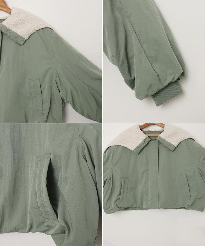 アンドミー andme N2-B ショート丈 中綿 フライト ジャケット ブルゾン