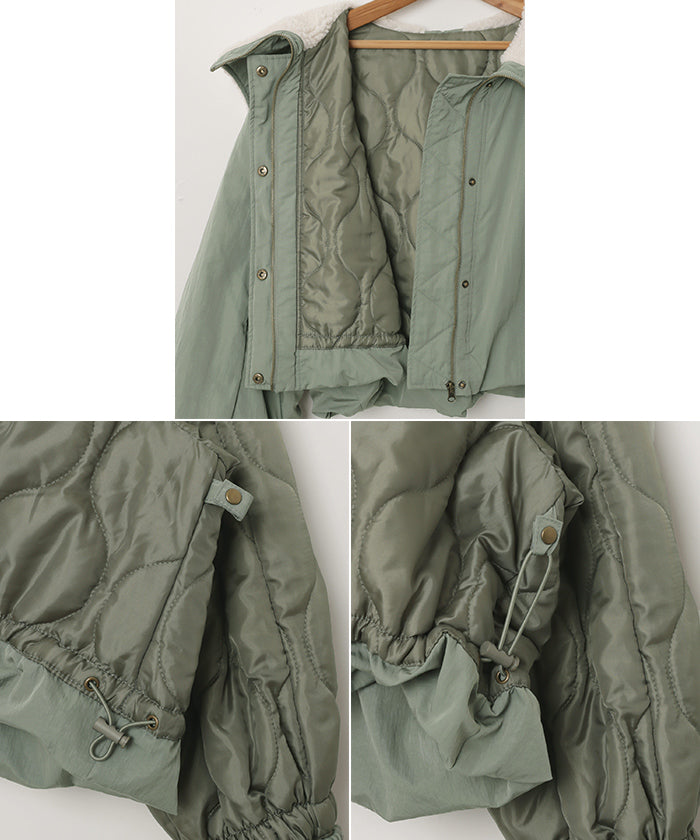 アンドミー andme N2-B ショート丈 中綿 フライト ジャケット ブルゾン