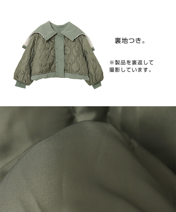 アンドミー andme N2-B ショート丈 中綿 フライト ジャケット ブルゾン