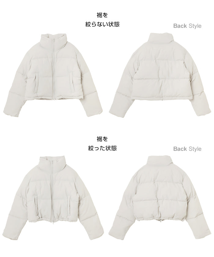 アンドミー andme ナイロン タフタ 中綿 ジャケット