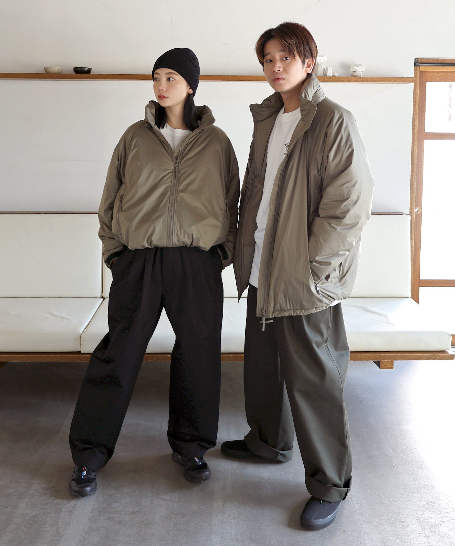 アンドミー andme ダブルジップ 2way ソロナ 中綿 ジャケット