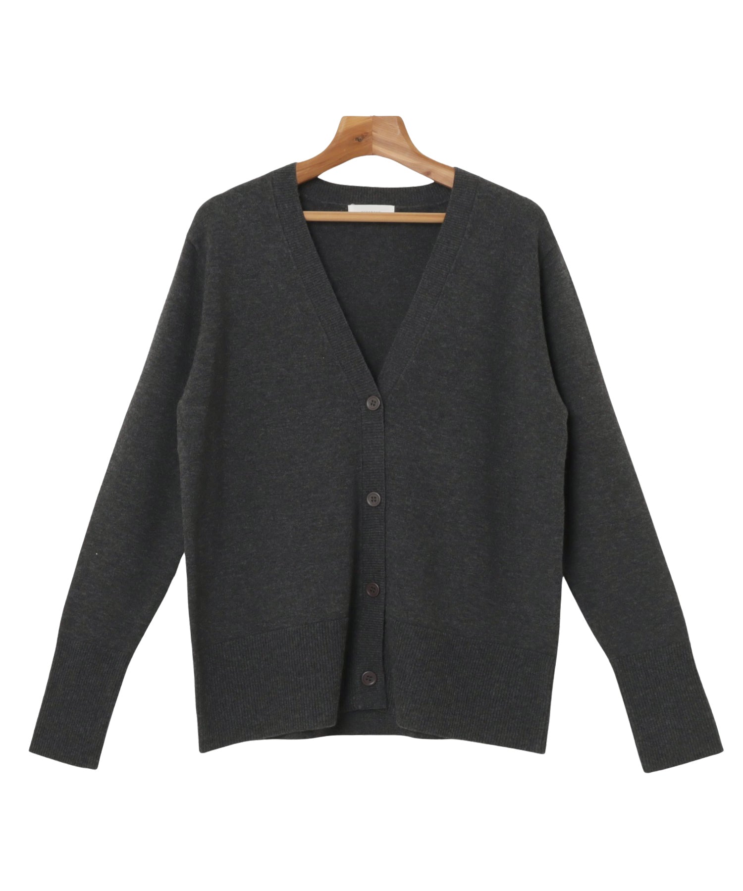 アンドミー andme 天竺 ウール Vネック ニット カーディガン
