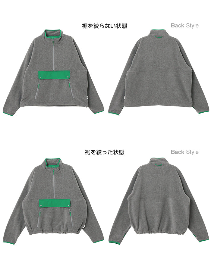 アンドミー andme フリース アノラック パーカー ジャケット