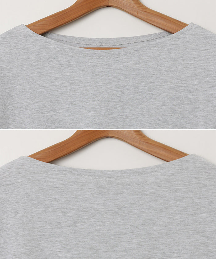 アンドミー andme ボートネック長袖トップス