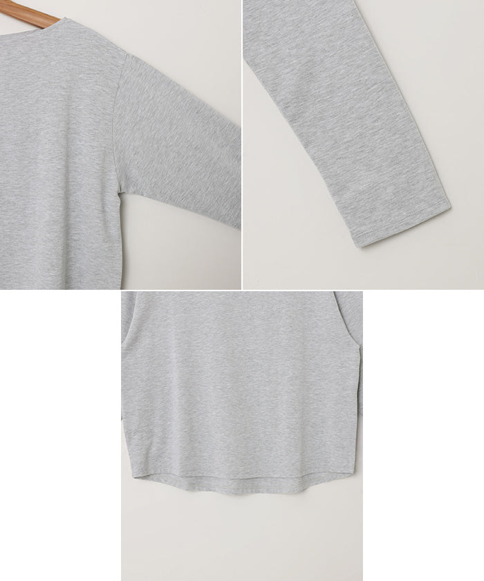 アンドミー andme ボートネック長袖トップス