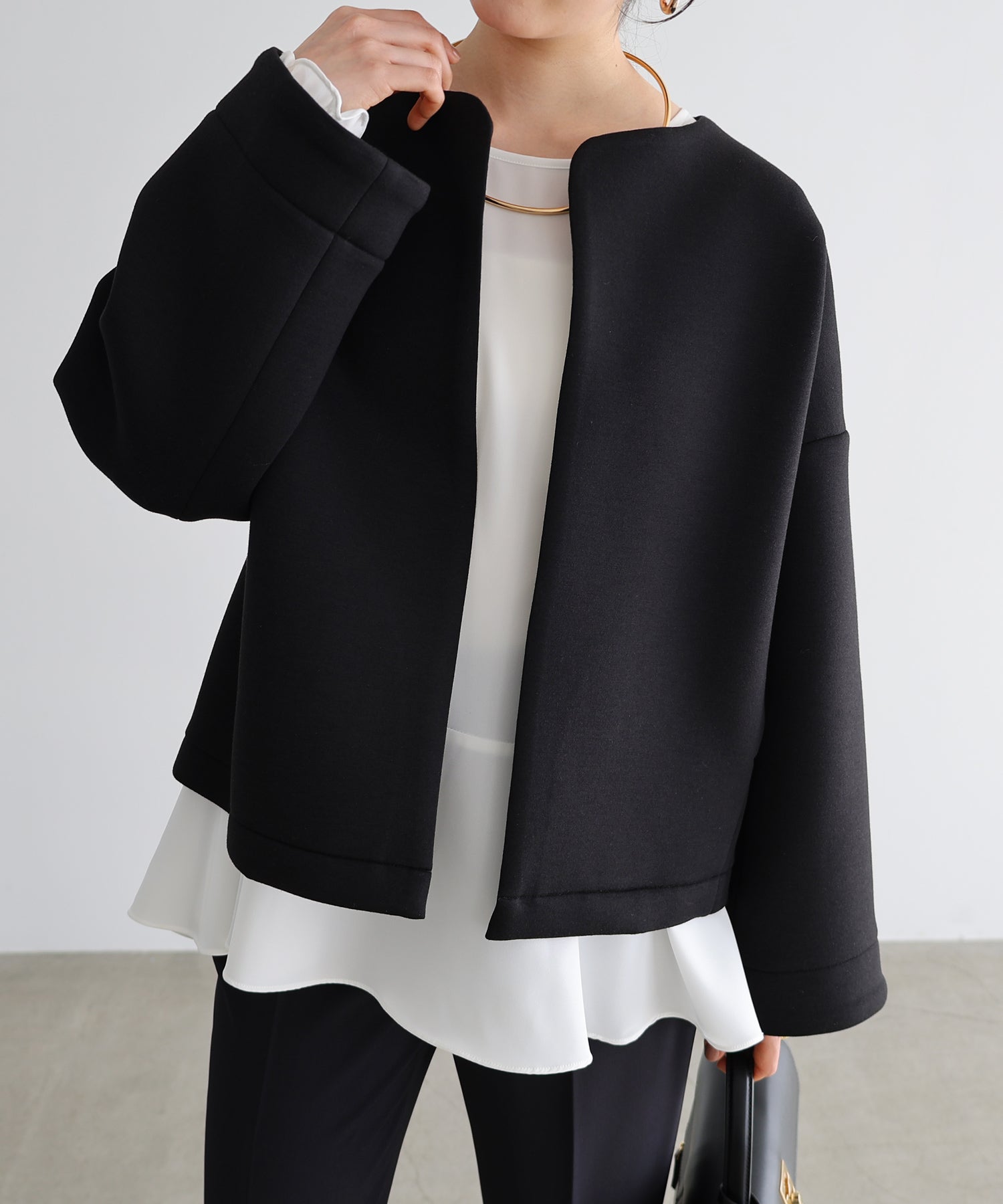 アンドミー andme ダンボール ショート ジャケット