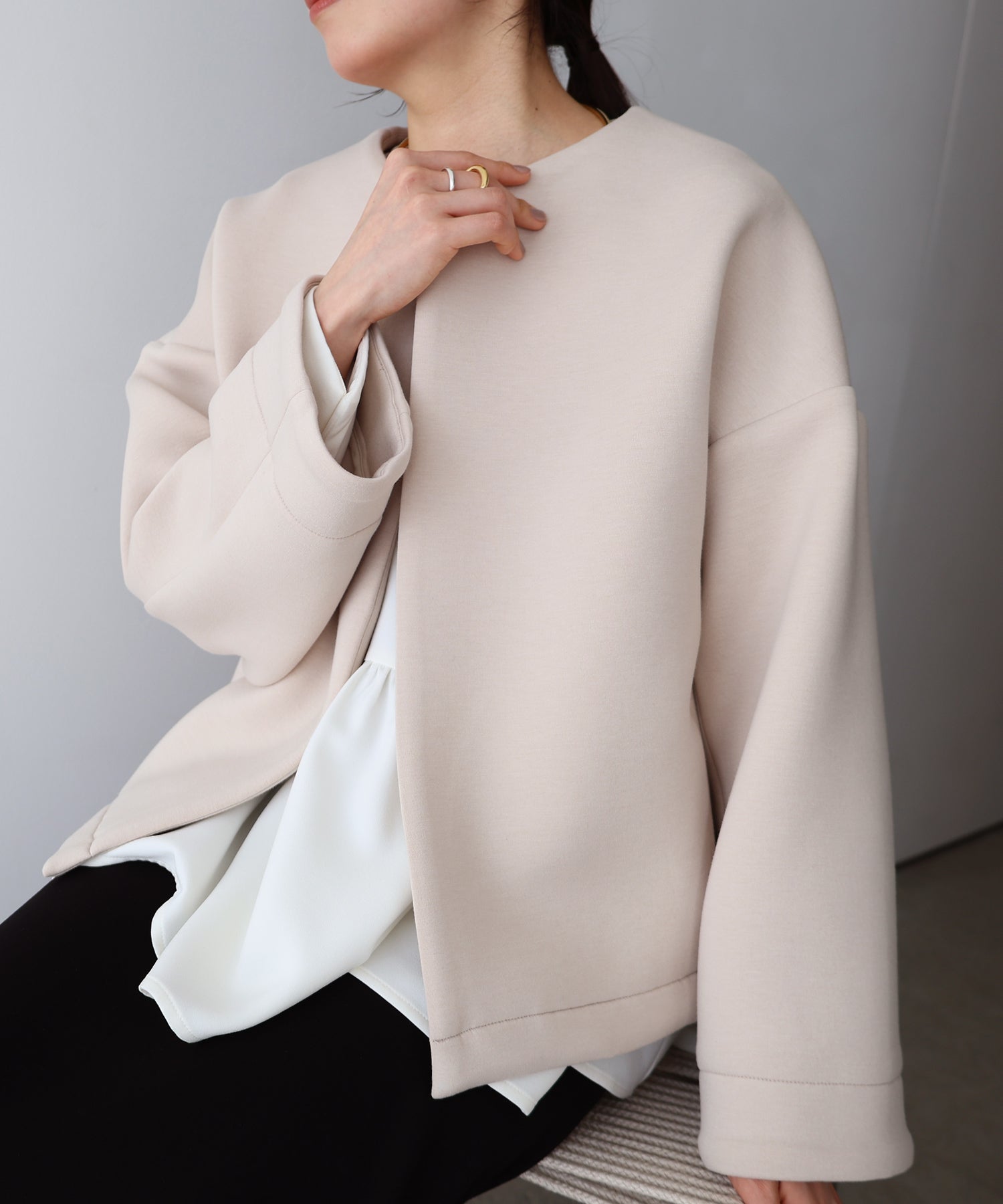 アンドミー andme ダンボール ショート ジャケット