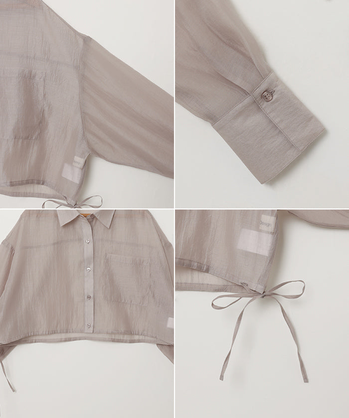 and Me andme hem ribbon short-length shirt blouse