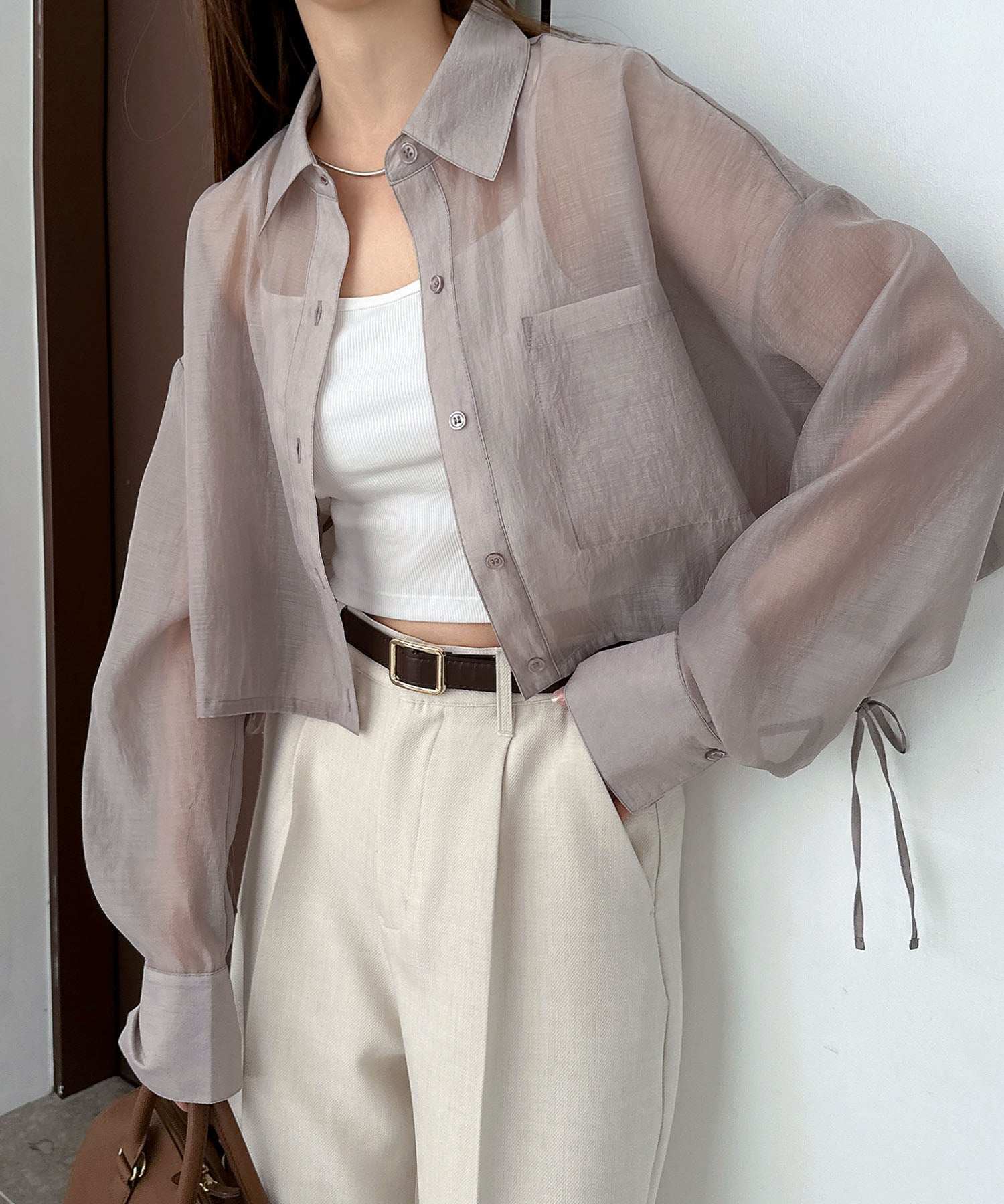 and Me andme hem ribbon short-length shirt blouse