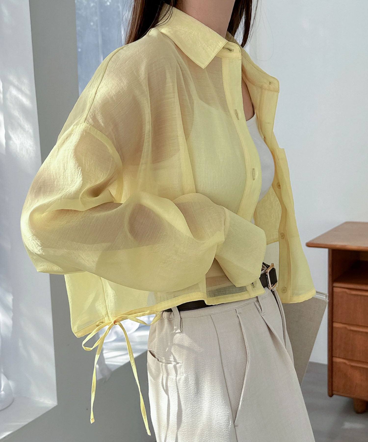 and Me andme hem ribbon short-length shirt blouse