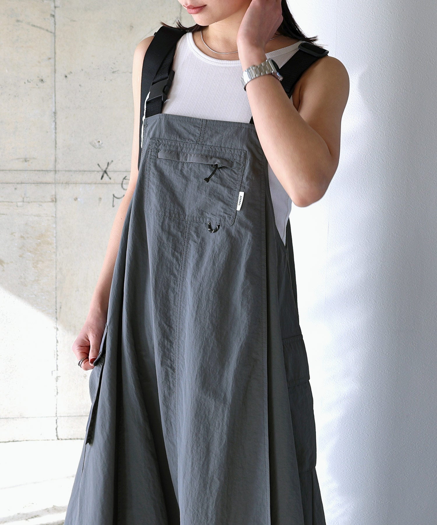 andme Multi-functional Nylon Jumper Skirt