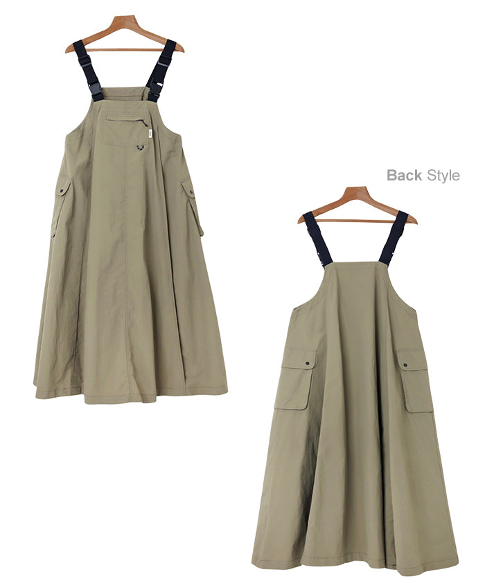 アンドミー andme 多機能ナイロンジャンパースカート （チャコールグレー） チャコールグレー