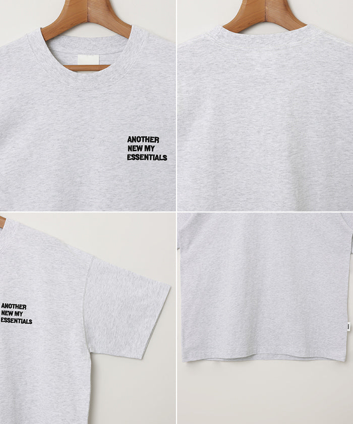 アンドミー andme ANME エンブロイダリー ロゴ 半袖 Tシャツ （オフホワイト×レッド） オフホワイト×レッド