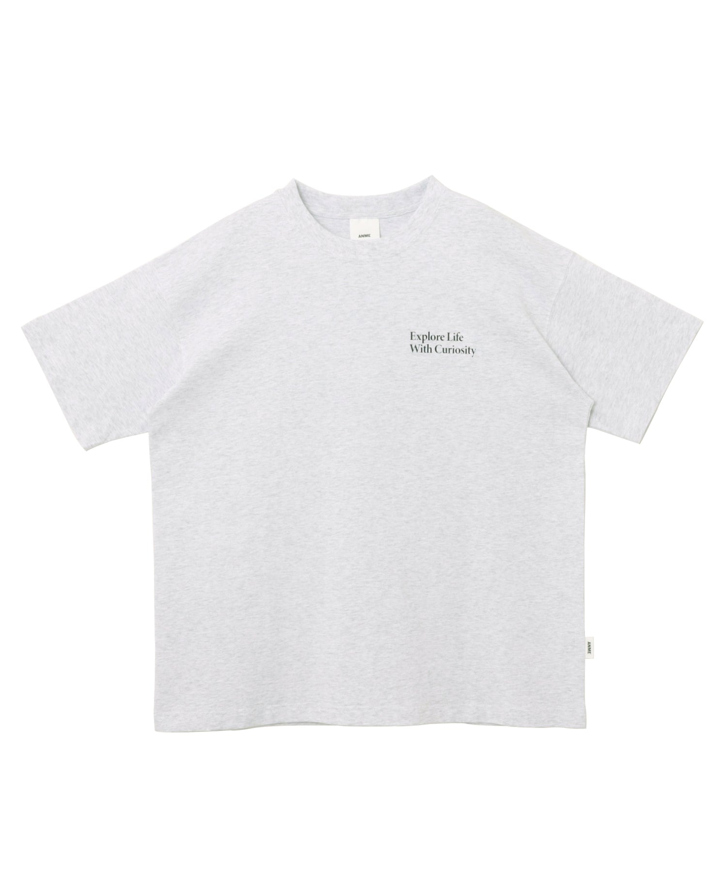 アンドミー andme 企業 ロゴ プリント 半袖 Tシャツ （オートミール杢） オートミール杢