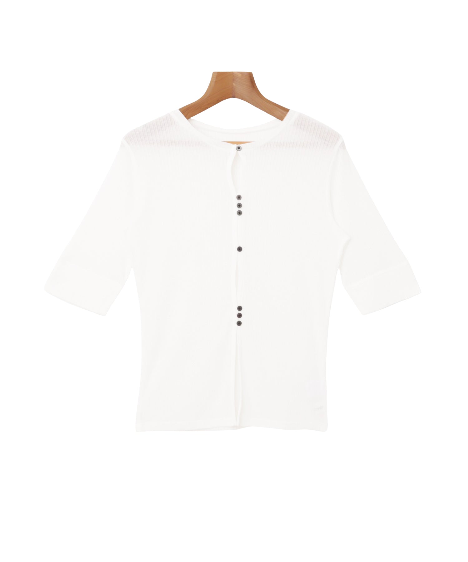 アンドミー andme テレコリブ シアー 半袖 トップス （オフホワイト） オフホワイト