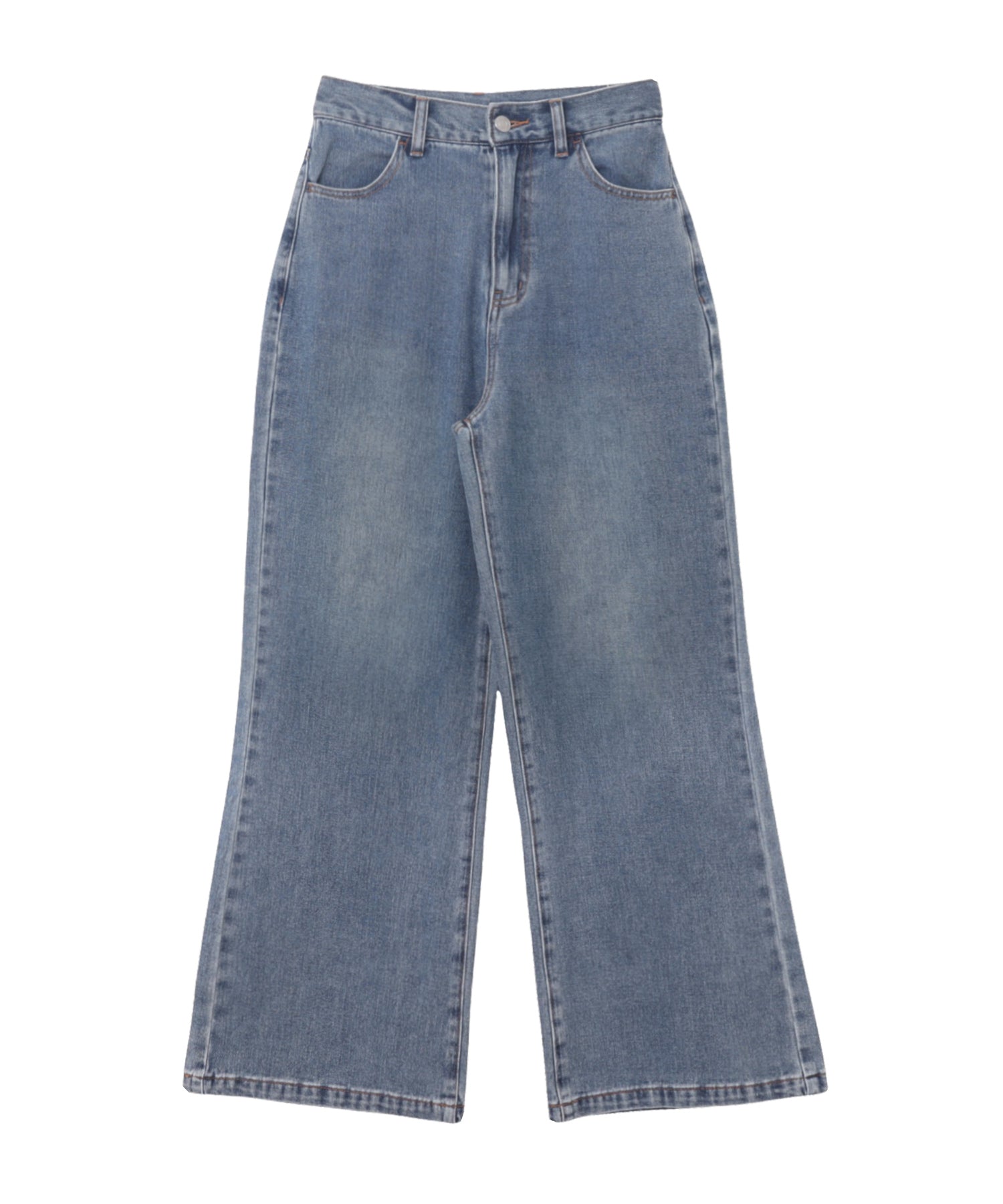 アンドミー andme セミフレア デニム パンツ （ブルー） ブルー