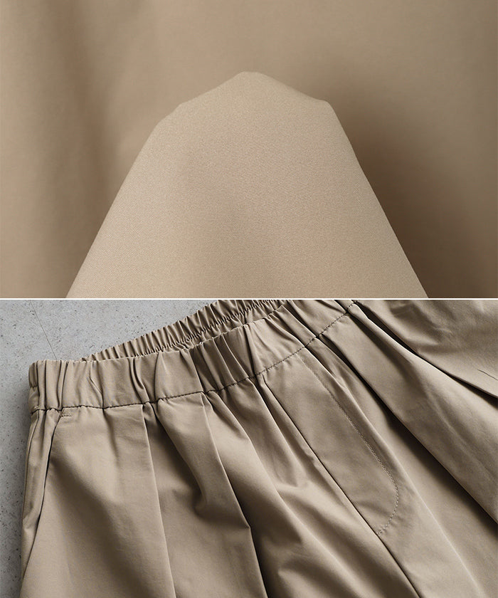 アンドミー andme タフタ タック ワイド パンツ （チョコレートブラウン） チョコレートブラウン