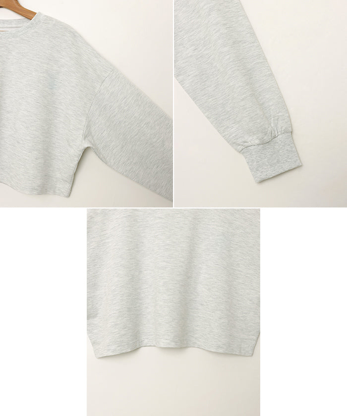 アンドミー andme ショート丈 スウェット トップス （オフホワイト） オフホワイト