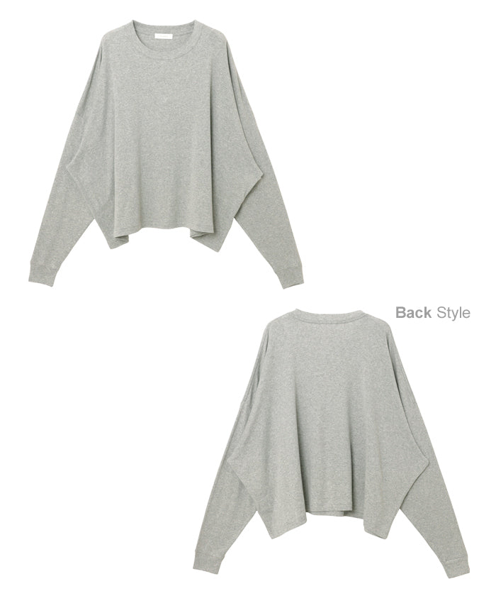 アンドミー andme ソフトフライス 長袖 Tシャツ 《ミドル丈/ロング丈 》 （チョコレートブラウン） チョコレートブラウン