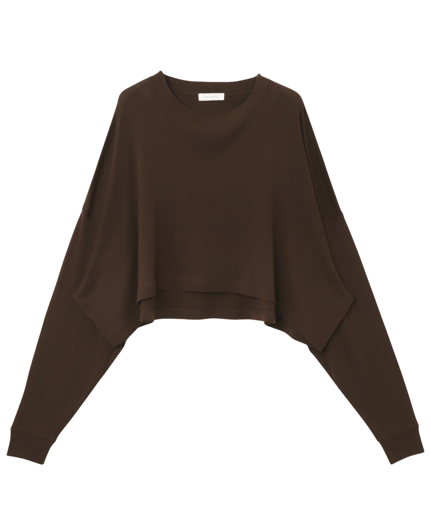 アンドミー andme ソフトフライス 長袖 Tシャツ 《ショート丈 》 （チョコレートブラウン） チョコレートブラウン
