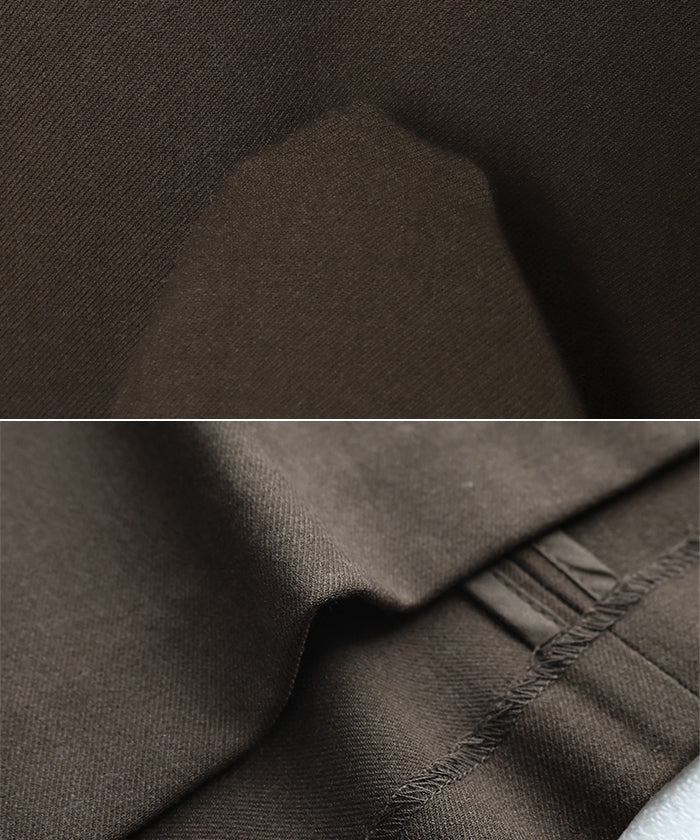 アンドミー andme ウール混 Vネック ロング ワンピース （ブラック） ブラック