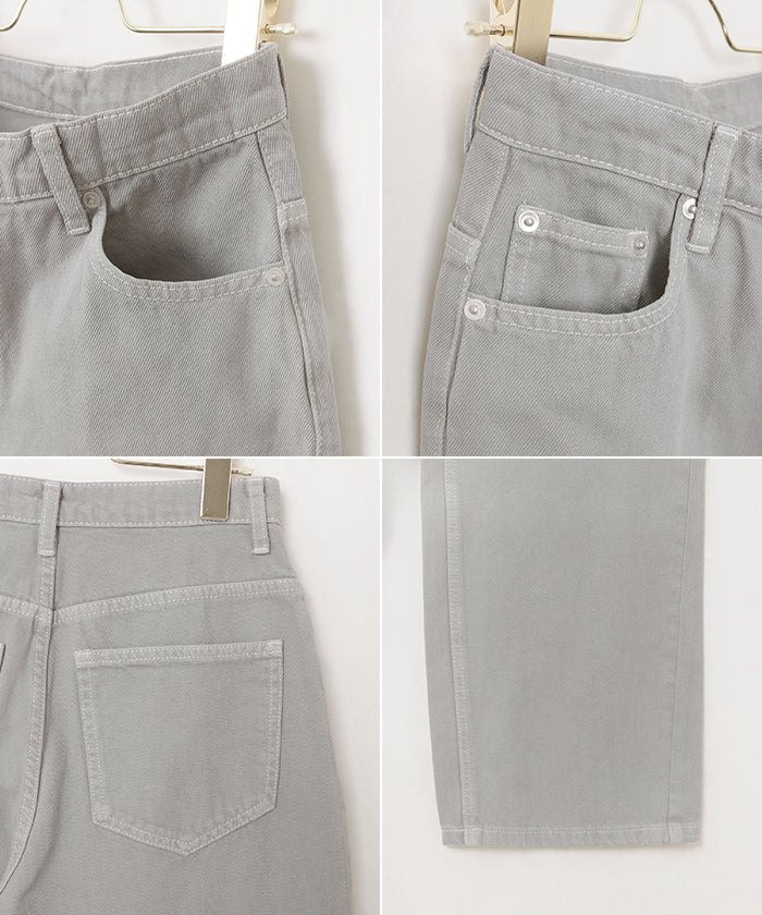 アンドミー andme ツイル カーブ パンツ【4サイズ展開 S/M/L/XL】evernavy エバーネイビー （アイスグレー） アイスグレー