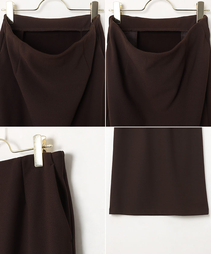 アンドミー andme 裏起毛 ポンチ ストレート スカート evernavy エバーネイビー （アイボリー） アイボリー