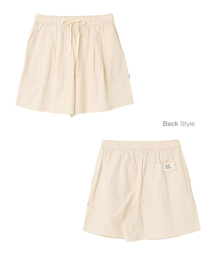 アンドミー andme カラーストライプ 2タック ショート パンツ ANME アンメ （ピンク） ピンク