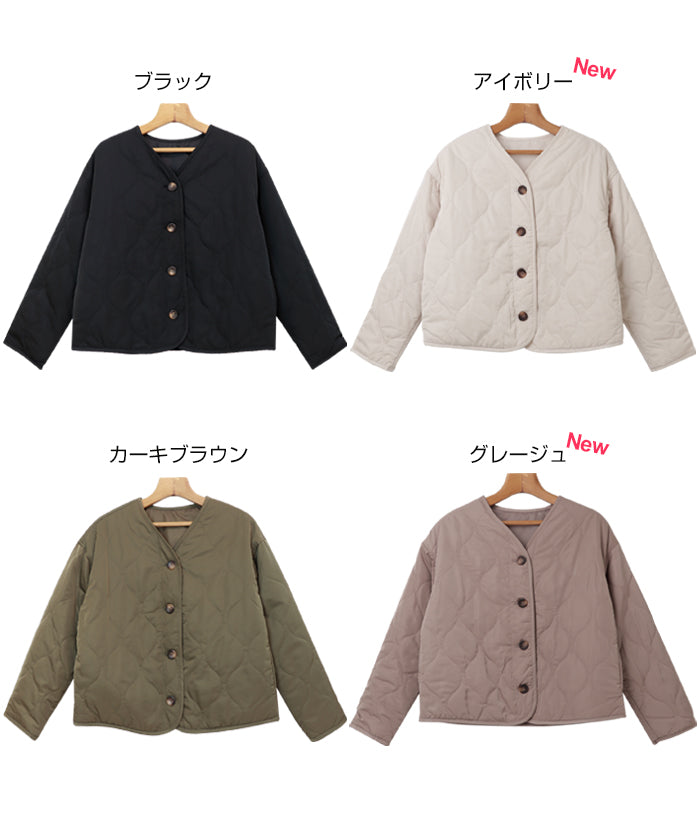 andme No-collar quilted jacket