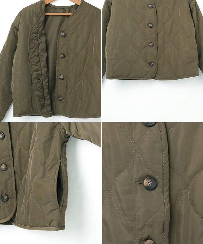 andme No-collar quilted jacket