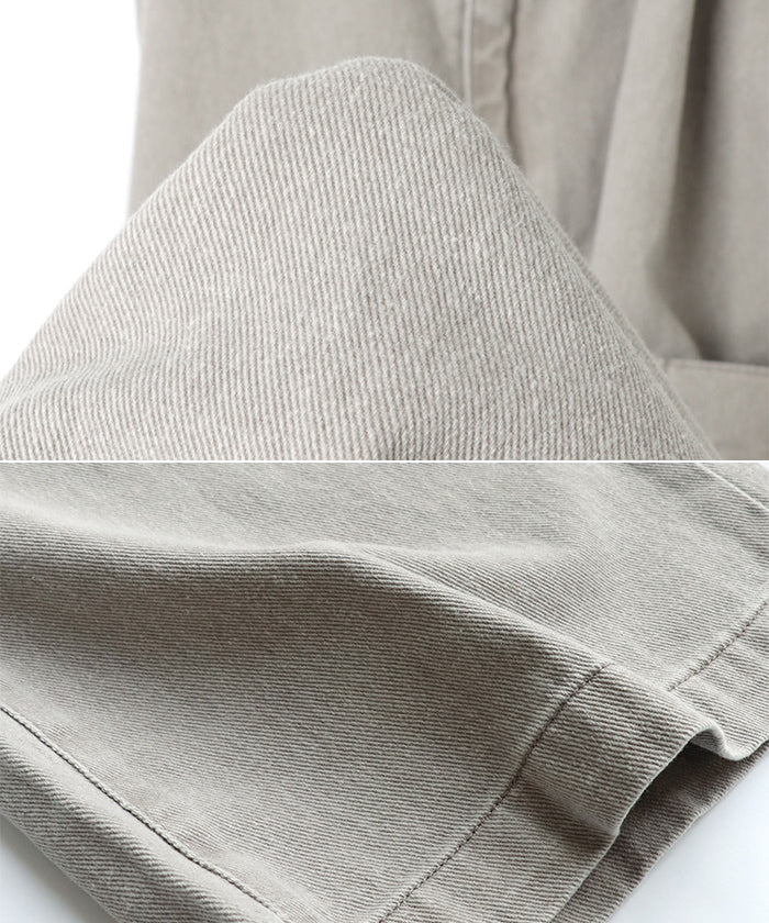 andme Cotton Twill Double Pocket Wide Overalls All-in-one
