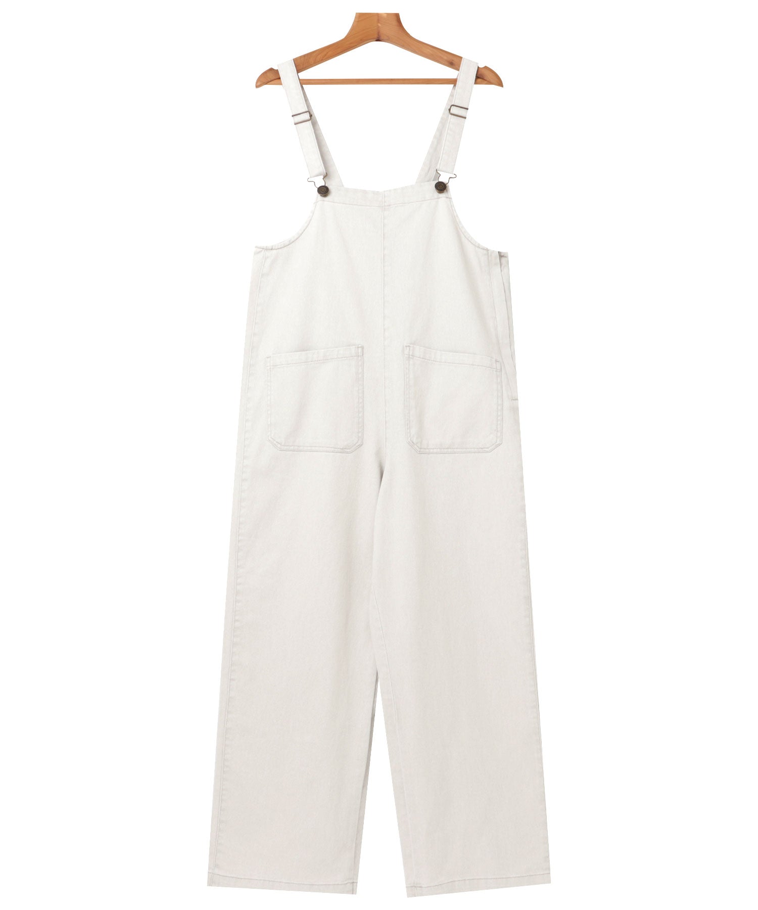 andme Cotton Twill Double Pocket Wide Overalls All-in-one