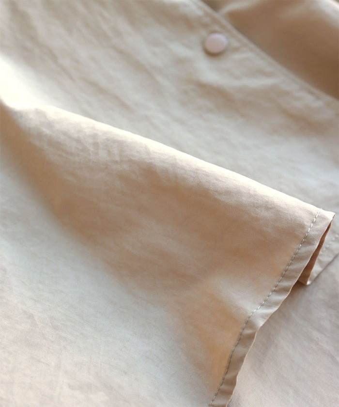 andme nylon 2way stand collar trench coat