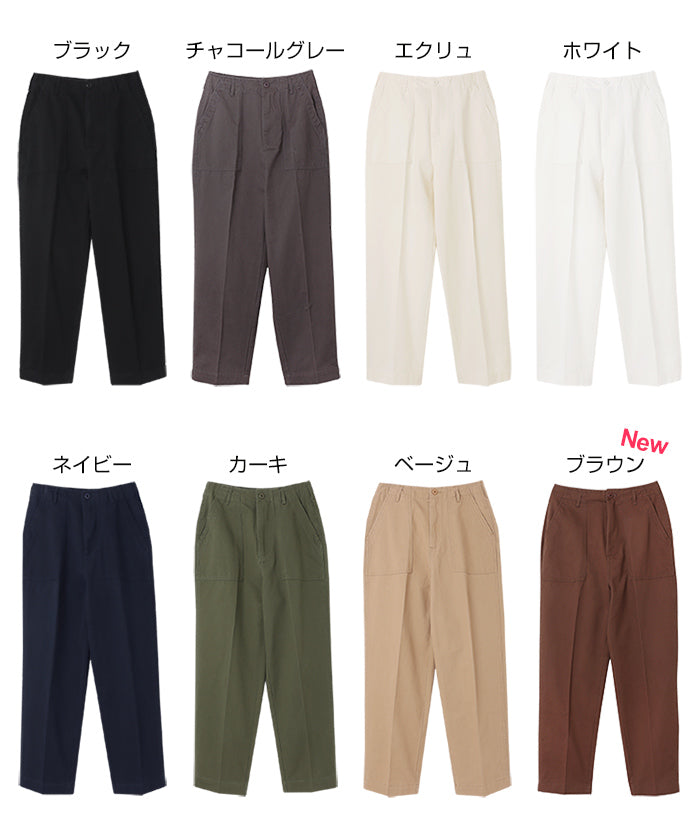 アンドミー andme コットンセンタープレスベイカーパンツ （ブラック） ブラック