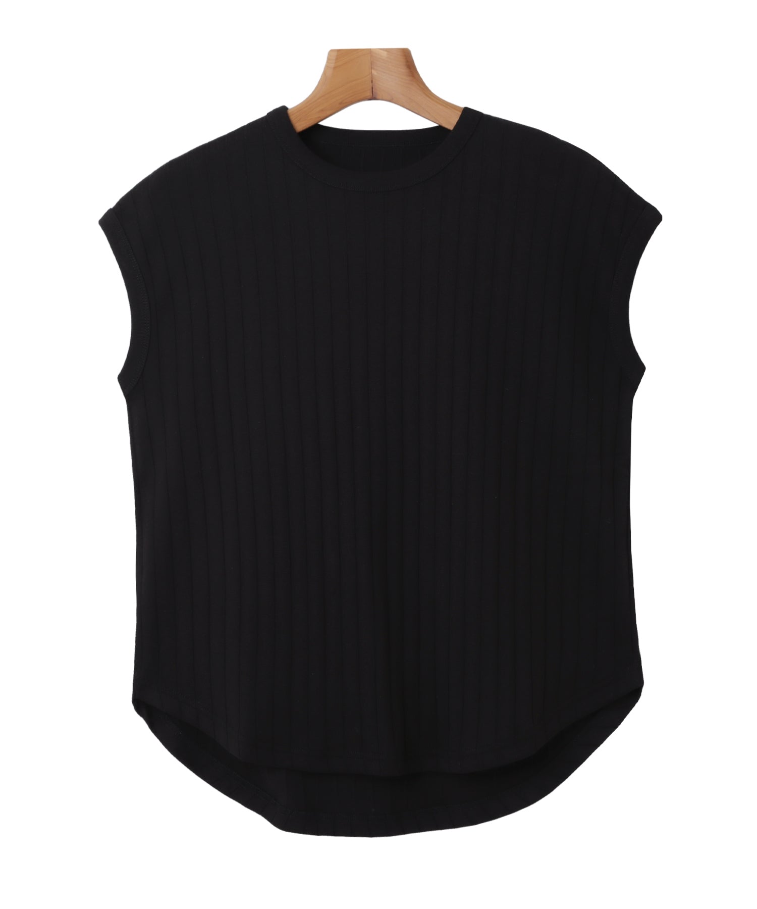 アンドミー andme コットンフライスフレンチスリーブワイドリブトップス