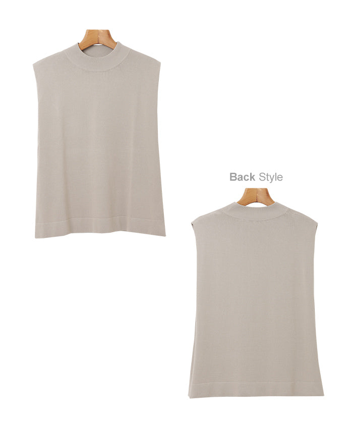 andme high neck sleeveless knit top