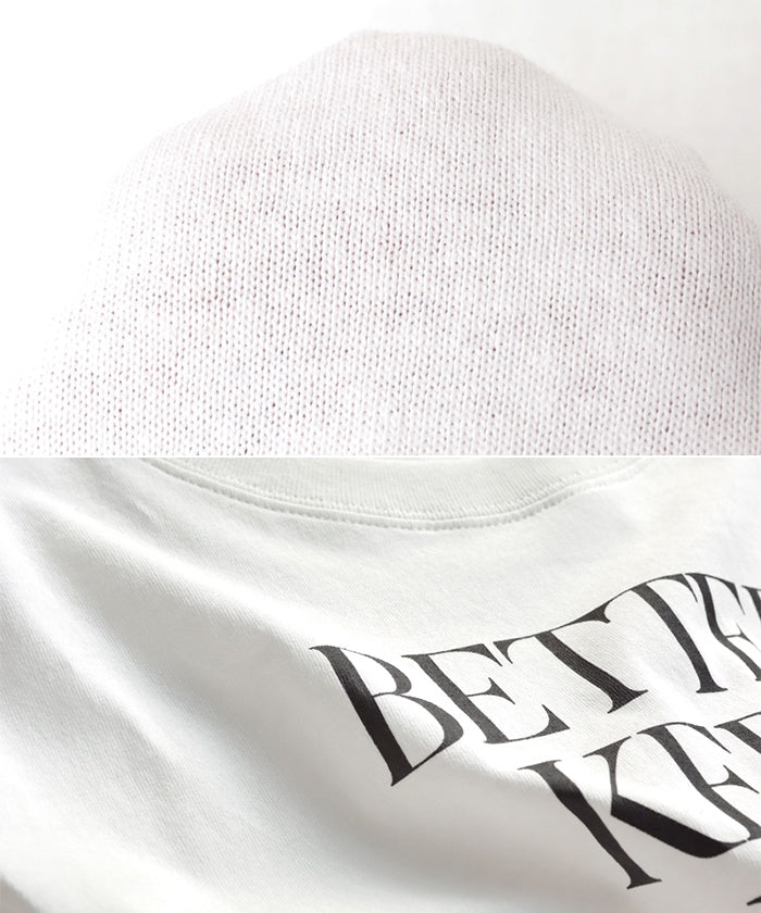 アンドミー andme オーバーサイズロゴプリント長袖Tシャツ （チャコールグレー×オフホワイト） チャコールグレー×オフホワイト