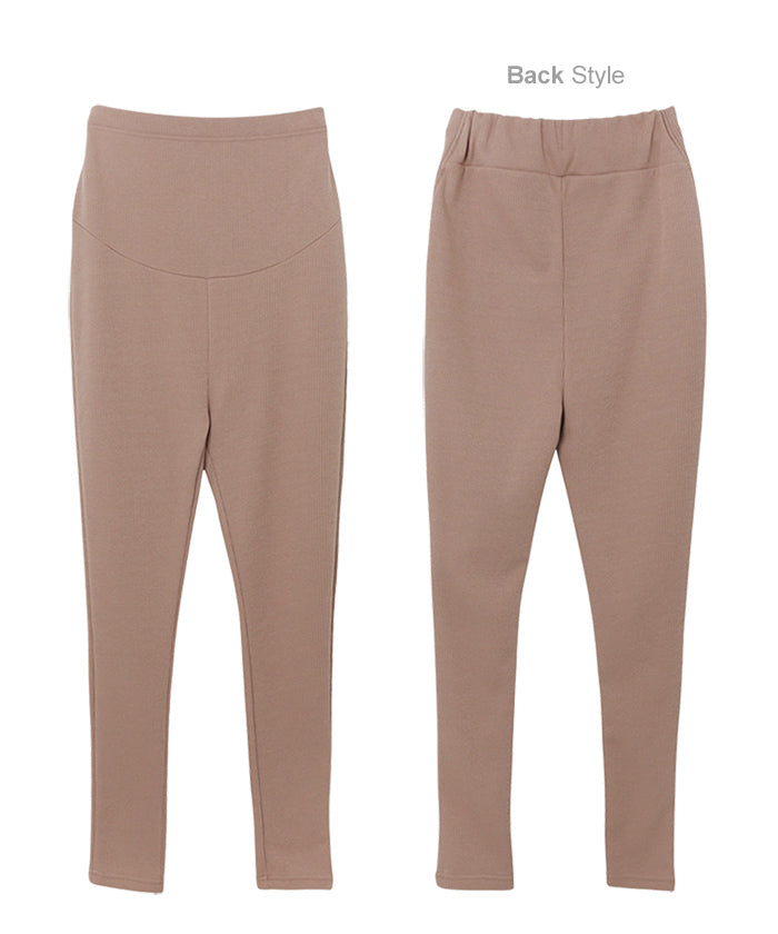 andme fleece-lined terry maternity leggings pants