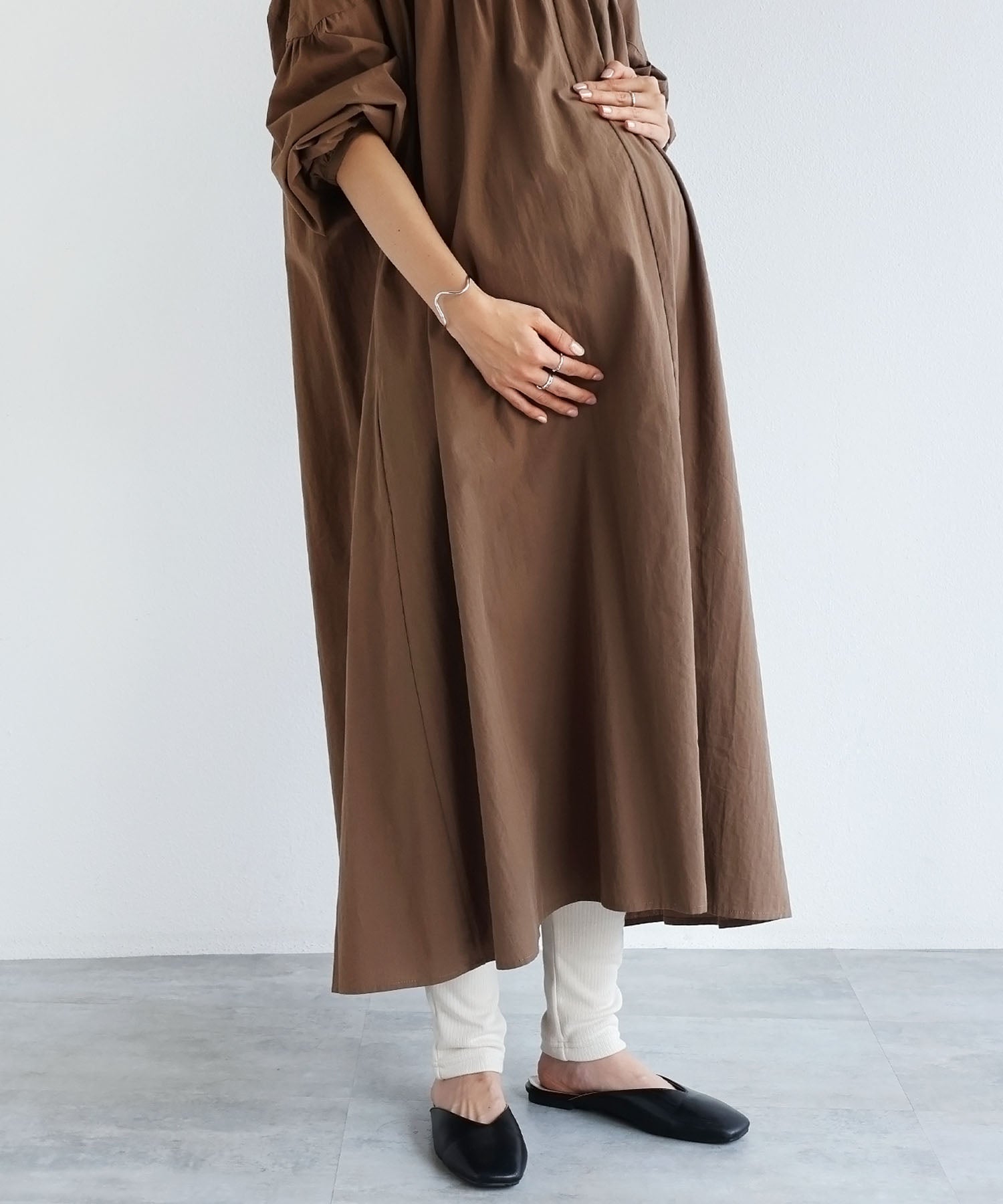 andme fleece-lined terry maternity leggings pants